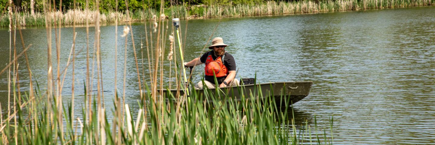 NRCS Civil Engineer conducting a bathymetric survey