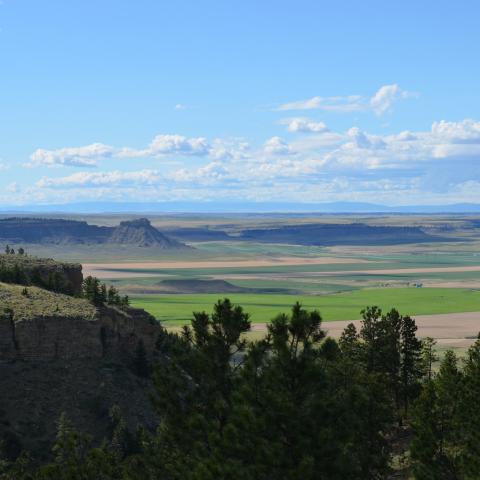 Big Coulee landscape south of Ryegate, Montana, in Golden Valley County.