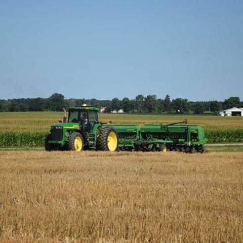 tractor in field
