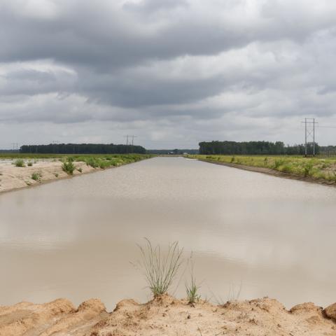 An irrigation reservoir
