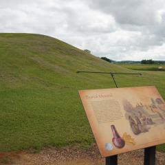 A burial mound found at Caddo Mounds State Historic Site in Alto, Texas.