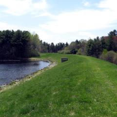 The Allen Site flood control dam in Walpole, Massachusetts