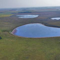 Aerial view of wetlands in northeastern South Dakota.