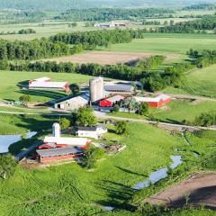 Aerial view of a Vermont Farm