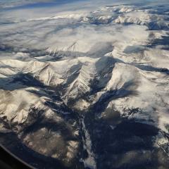Colorado Front Range covered in snow