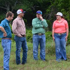 Laura Hooten-Broyles in the field with her zone office team of technical experts.