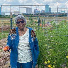 Opal Lee, the 96-year-old "grandmother of Juneteenth," has teamed up with USDA NRCS Texas to grow nutritious food for her neighbors in her USDA People's Garden. (NRCS Texas photo)