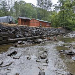 House protected through NRCS's Emergency Watershed Protection (EWP) Program