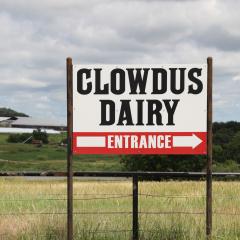 Clowdus Dairy Entrance Sign