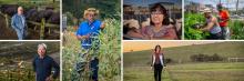 A collage showing diverse farmers and ranchers.