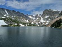 Isabelle Lake looking towards Isabelle Glacier in the Indian Peaks Wilderness