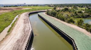 Channel repaired in Houston, Texas, following Hurricane Harvey