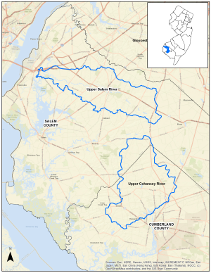 NJ Map depicting the areas chosen for the NWQI. 
