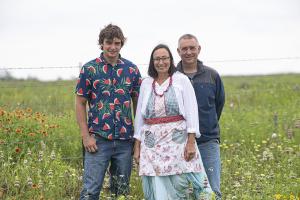 The Benson family at Heart of Texas Farm in Lorena, Texas.