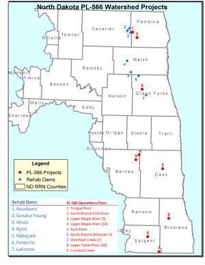 ND PL-566 Watershed Projects
