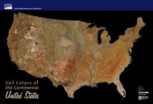 Front of the poster "Soil Colors of the Continental United States."