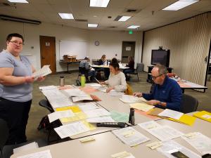 NRCS Washington's Easement Team hard at work organizing easement files