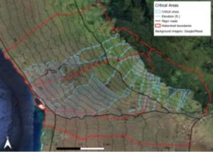 A Map displaying the Critical Areas.
