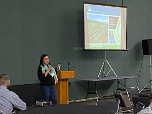 Eileen Vale giving a presentation at a Soil Health Workshop