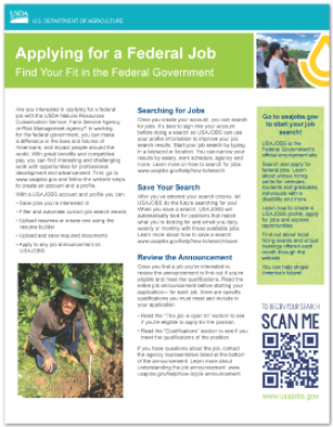 USAJOB.gov how-to factsheet cover