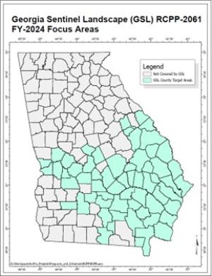Georgia Sentinel Landscapes FY24 Project Area