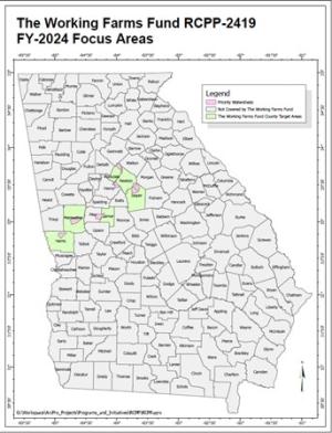 FY24 GA RCPP The Working Farms Fund Project Area