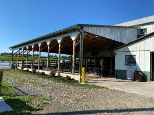 NRCS helped the Reisingers install this roofed heavy use area