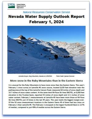 February 1, 2024 Water Supply Outlook Report cover photo