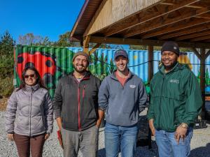 NRCS staff and producers in photo op