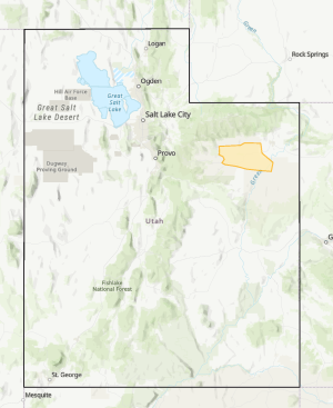 Map of project area for Uintah Basin Russian Olive SFP