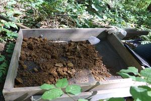 The archaeological sifting screen used to search for cultural resources in the Umpqua National Forest. 