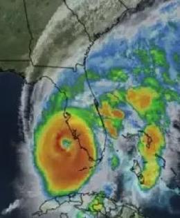 Satellite image of Florida during Hurricane Ian September 2022