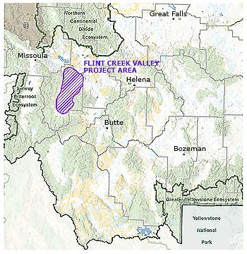 map of the Flint Creek Valley Conservation RCPP project area
