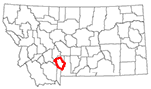 Location of Lower Gallatin Basin in Montana, south central