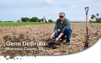 Gene DeBruin of rural Oskaloosa is using cover crops and no-till farming to improve soil health and water quality.