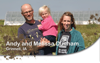 Melissa and Andy Dunham own and operate Grinnell Heritage Farm in Grinnell, Iowa.