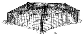 Figure 2. Netted goose-protection structure.