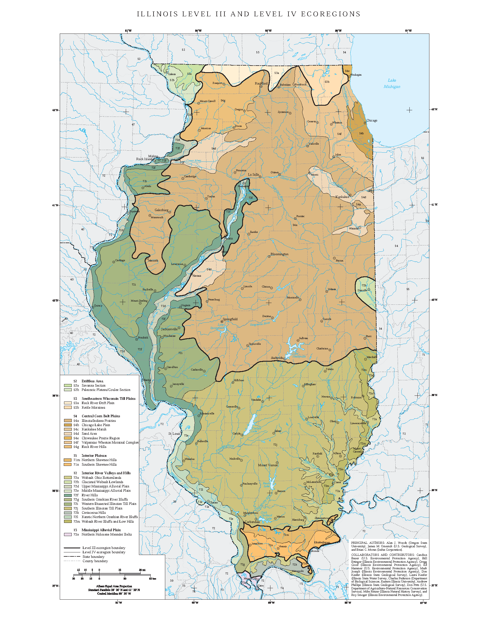 IL EcoRegion Map