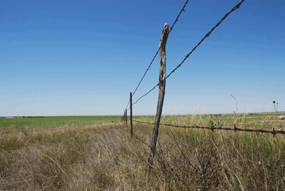 Fence that needs to be replaced on the Fort Peck Reservation. July 2016.