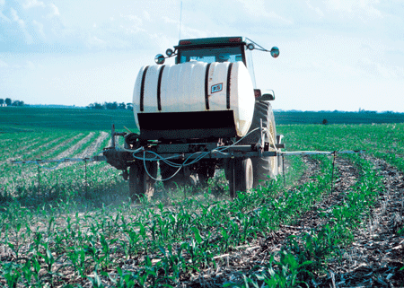 Nutrient application to a crop field