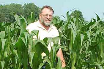 NRCS State Agronomist Jerry Grigar on his farm in Gratiot County