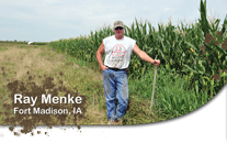 Ray Menke of rural Fort Madison, Iowa.