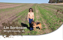 Sorensen owns a Wright County farm, but lives in Des Moines.